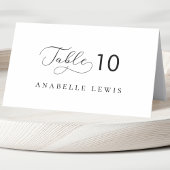 Delicate Script Wedding Place Card met gastnaam Kaart