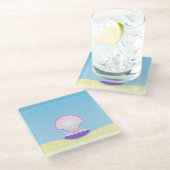 Delicate Seashell Glazen Onderzetter (Schuin)