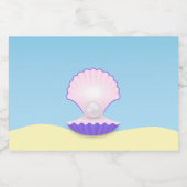 Delicate Seashell Voedselcontainer Etiket (Enkel label)