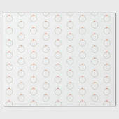 Delicate  Shabby Petite Wreath Pink Bow Gift Cadeaupapier (Vlak)