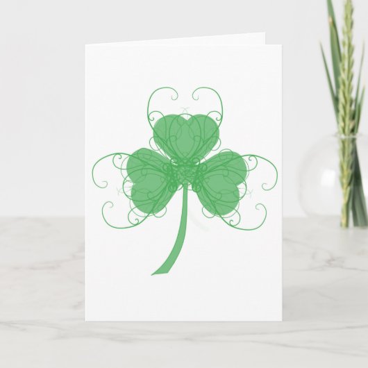 Delicate Shamrock Kaart (Voorkant)
