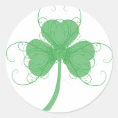 Delicate Shamrock Ronde Sticker (Voorkant)