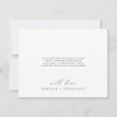 Delicate Silver 4 Photo Template Thank You Card Bedankkaart (Achterkant)
