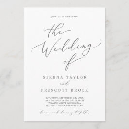 Delicate Silver Calligraphy the Wedding of Kaart