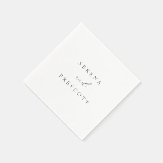 Delicate Silver Calligraphy Wedding Servet (Hoek)