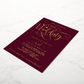 Delicate Silver Foil Calligrafie | De bruiloft van Folie Uitnodiging (Gedraaid)