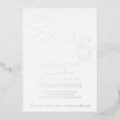 Delicate Silver Foil Calligrafie | De bruiloft van Folie Uitnodiging (Voorkant)