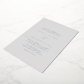 Delicate Silver Foil | Grijs traditioneel huwelijk Folie Uitnodiging (Gedraaid)