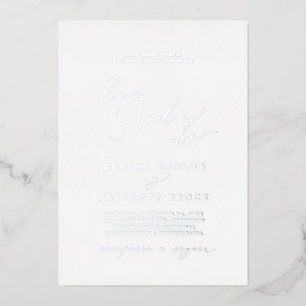Delicate Silver Foil La Boda De Wedding Folie Uitnodiging