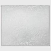 Delicate Silver Grey Roses Lace Cadeaupapier (Vlak)