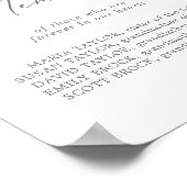 Delicate Silver Loving Memory Wedding Memorial Poster (Hoek)