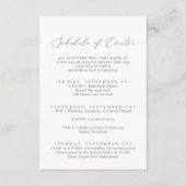 Delicate Silver Wedding Weekend Planning van Gebeu Informatiekaartje (Voorkant)
