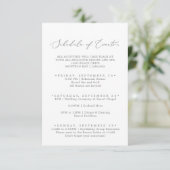 Delicate Silver Wedding Weekend Planning van Gebeu Informatiekaartje (Staand voorkant)