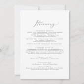 Delicate Silver Wedding Welkomstbrief & reisroute (Achterkant)