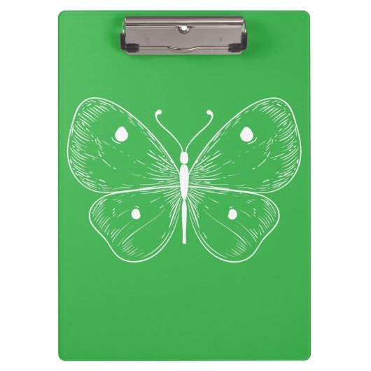 Delicate Sketch Butterfly Klembord (Voorkant)