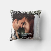 Delicate Sneeuwvlok Aanpasbare Foto Kussen (Achterkant)