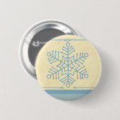 Delicate Snowflake-kerstButton Ronde Button 5,7 Cm (Voorkant /achterkant)