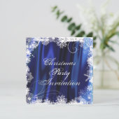 Delicate Snowflake-kerstfeest uitnodiging (Staand voorkant)