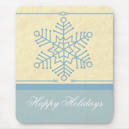 Delicate Snowflake Kerstmis Mousepad Muismat (Voorkant)