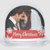 Delicate Snowflakes Double Photo Sneeuwbol (Achterkant)