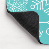 Delicate Snowflakes Kerstmis Mousepad Muismat (Hoek)