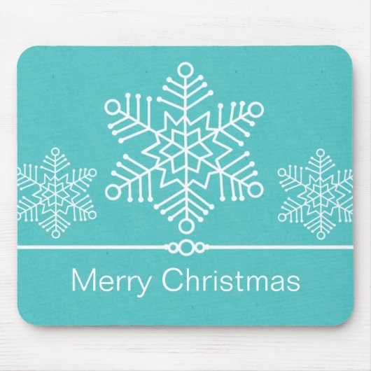Delicate Snowflakes Kerstmis Mousepad Muismat (Voorkant)