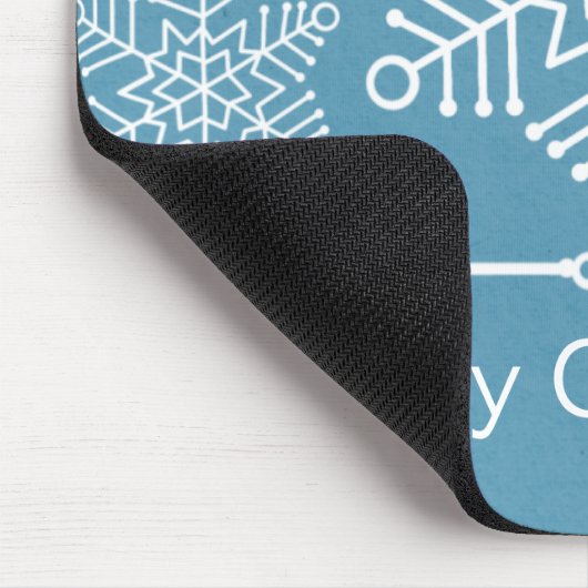 Delicate Snowflakes Kerstmis Mousepad Muismat (Hoek)