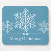 Delicate Snowflakes Kerstmis Mousepad Muismat (Voorkant)
