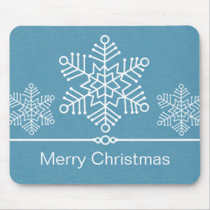 Delicate Snowflakes Kerstmis Mousepad Muismat