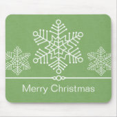 Delicate Snowflakes Kerstmis Mousepad Muismat (Voorkant)