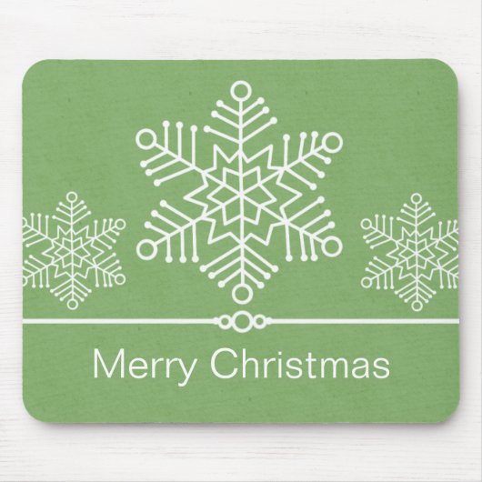 Delicate Snowflakes Kerstmis Mousepad Muismat (Voorkant)