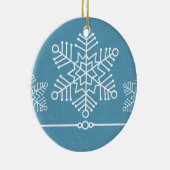 Delicate Snowflakes Round Ornament (Rechts)