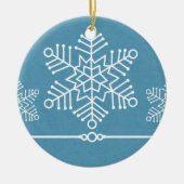 Delicate Snowflakes Round Ornament (Voorkant)