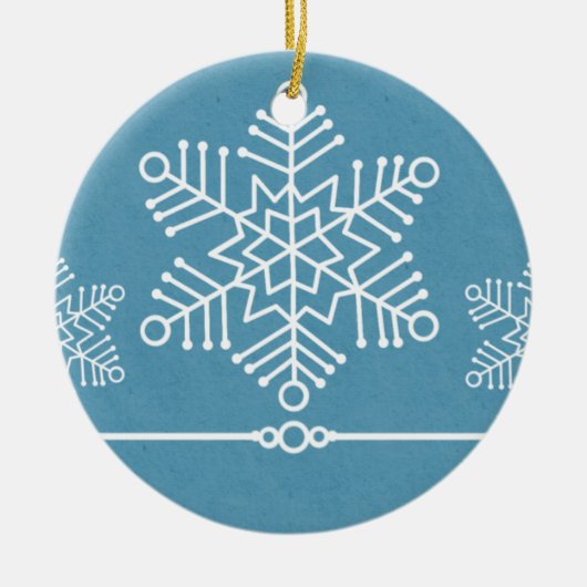 Delicate Snowflakes Round Ornament (Voorkant)
