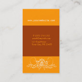 Delicate Soft Boho White Indian Lotus Flower Bold Visitekaartje (Achterkant)