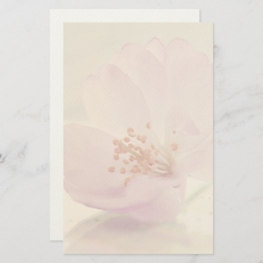Delicate Soft roze Cherry Blossom Flower Briefpapier (Voorkant / Achterkant)