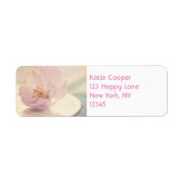 Delicate Soft roze Cherry Blossom Flower Etiket (Voorkant)