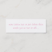 Delicate Soft roze Cherry Blossom Flower Mini Visitekaartje (Achterkant)