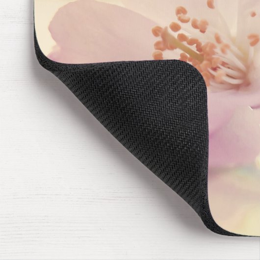 Delicate Soft roze Cherry Blossom Flower Muismat (Hoek)