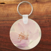 Delicate Soft roze Cherry Blossom Flower Sleutelhanger (Voorkant)
