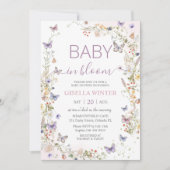 Delicate Soft Wildflower Butterflies Baby in Bloei Kaart (Voorkant)