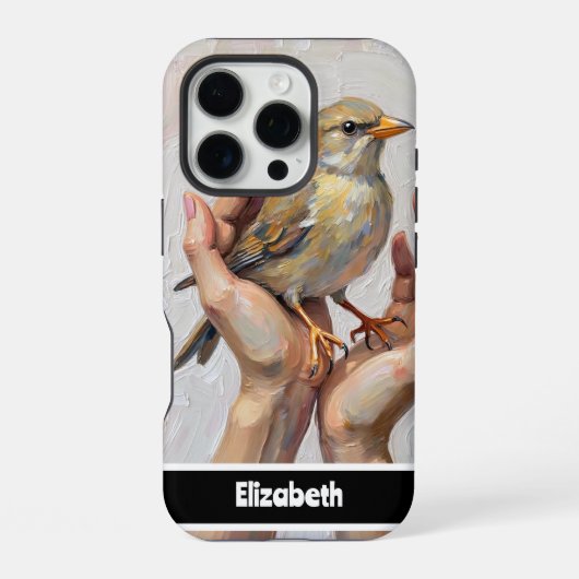Delicate Sparrow Design iPhone Hoesje (Achterkant)