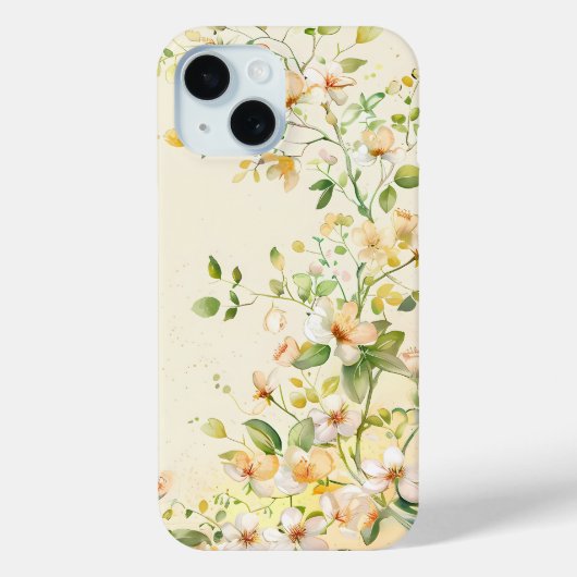 Delicate Spring Blossoms Waterverf Telefoonhoes Case-Mate iPhone Case (Achterkant)