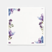Delicate Spring Flowers Paarse Bloemen Servetten (Voorkant)