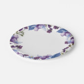 Delicate Spring Flowers Paarse Spring Floral Papieren Bordje (Gekanteld)