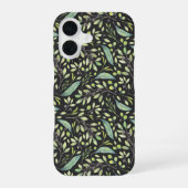 Delicate Spring Green Botanical Patroon iPhone 16 Hoesje (Achterkant)