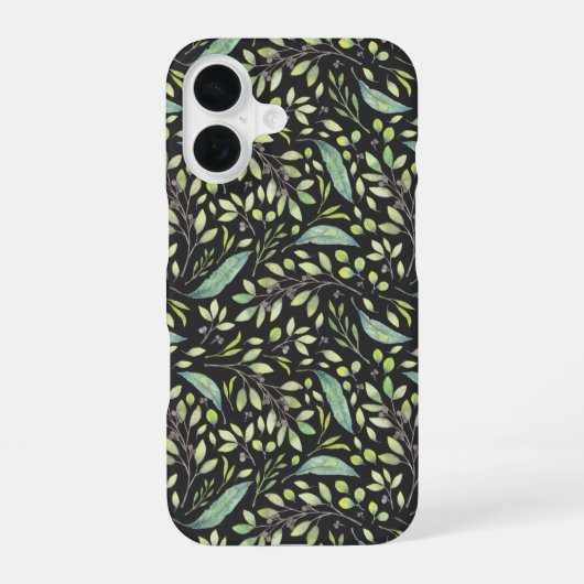 Delicate Spring Green Botanical Patroon iPhone 16 Hoesje (Achterkant)