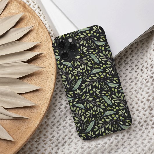 Delicate Spring Green Botanical Patroon iPhone 16 Hoesje