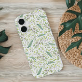 Delicate Spring Green Botanical Patroon iPhone 16 Hoesje
