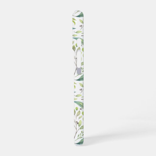 Delicate Spring Green Botanical Patroon iPhone 16 Hoesje (Linkerkant)